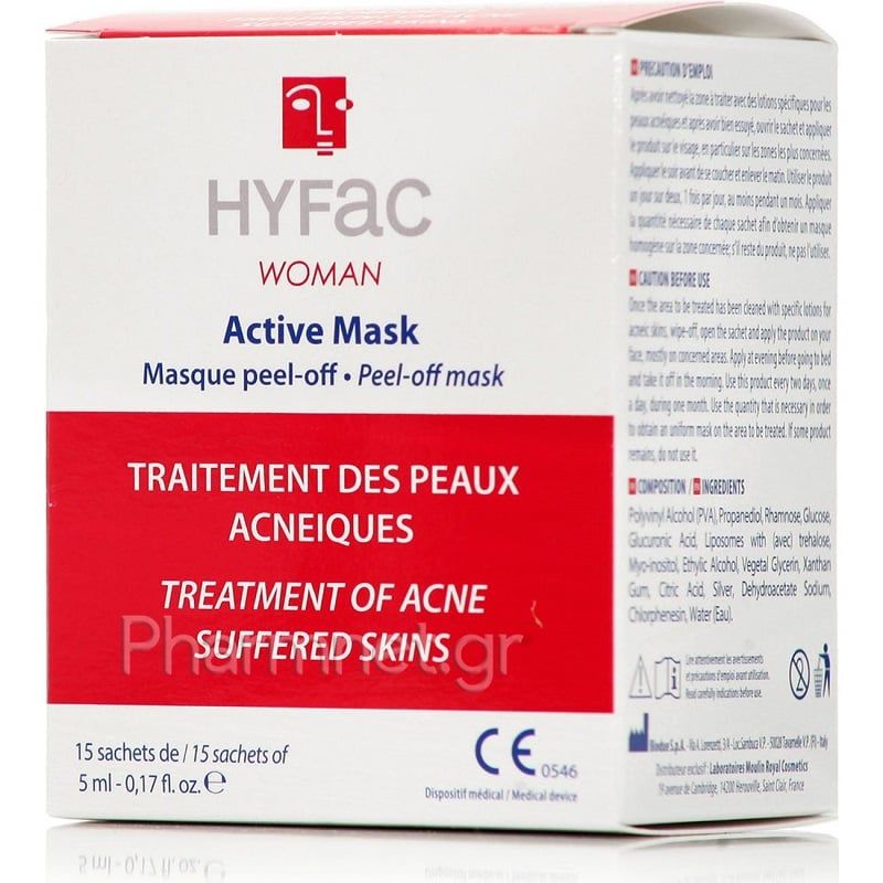  Mặt nạ hoạt chất trị mụn trứng cá - hyfac woman active mask 