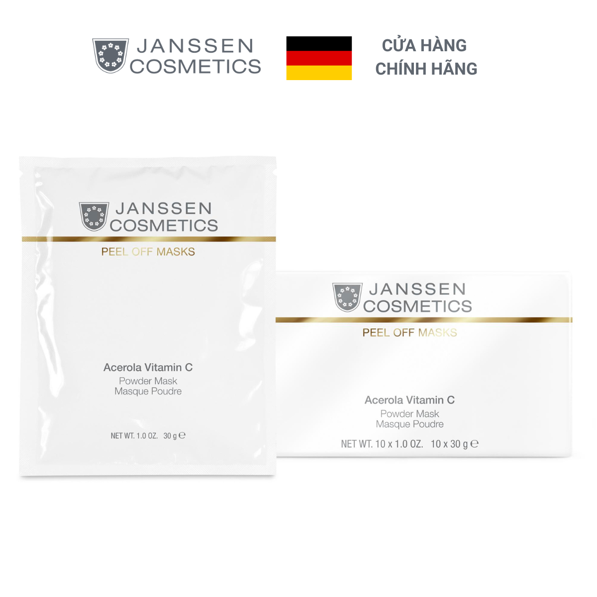  Mặt nạ lột Vitamin C Janssen Cosmetics Acerola Vitamin C Powder Mask 10 x 30g 