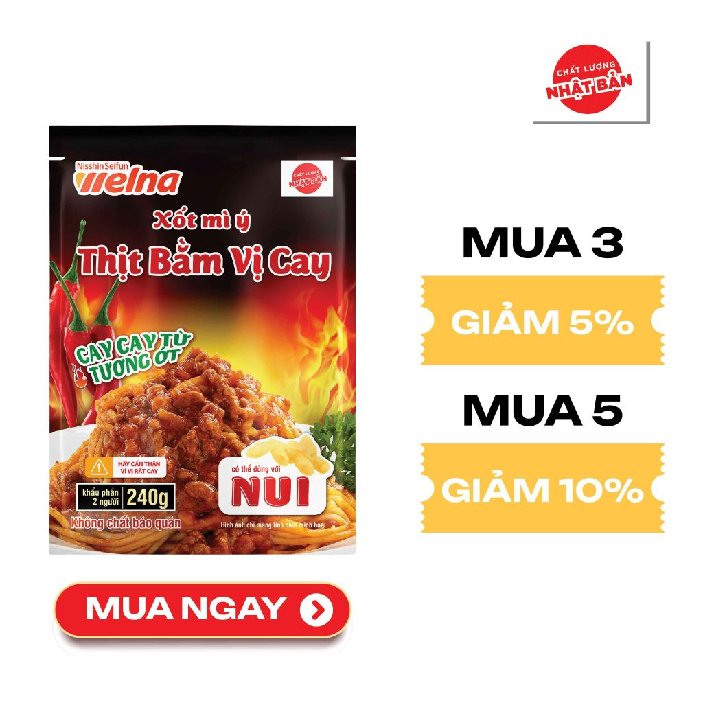 Xốt Mì Ý Thịt Bằm Vị Cay