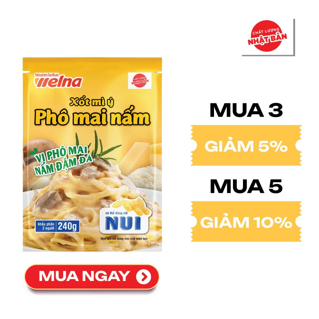 Xốt Mì Ý Phô Mai Nấm