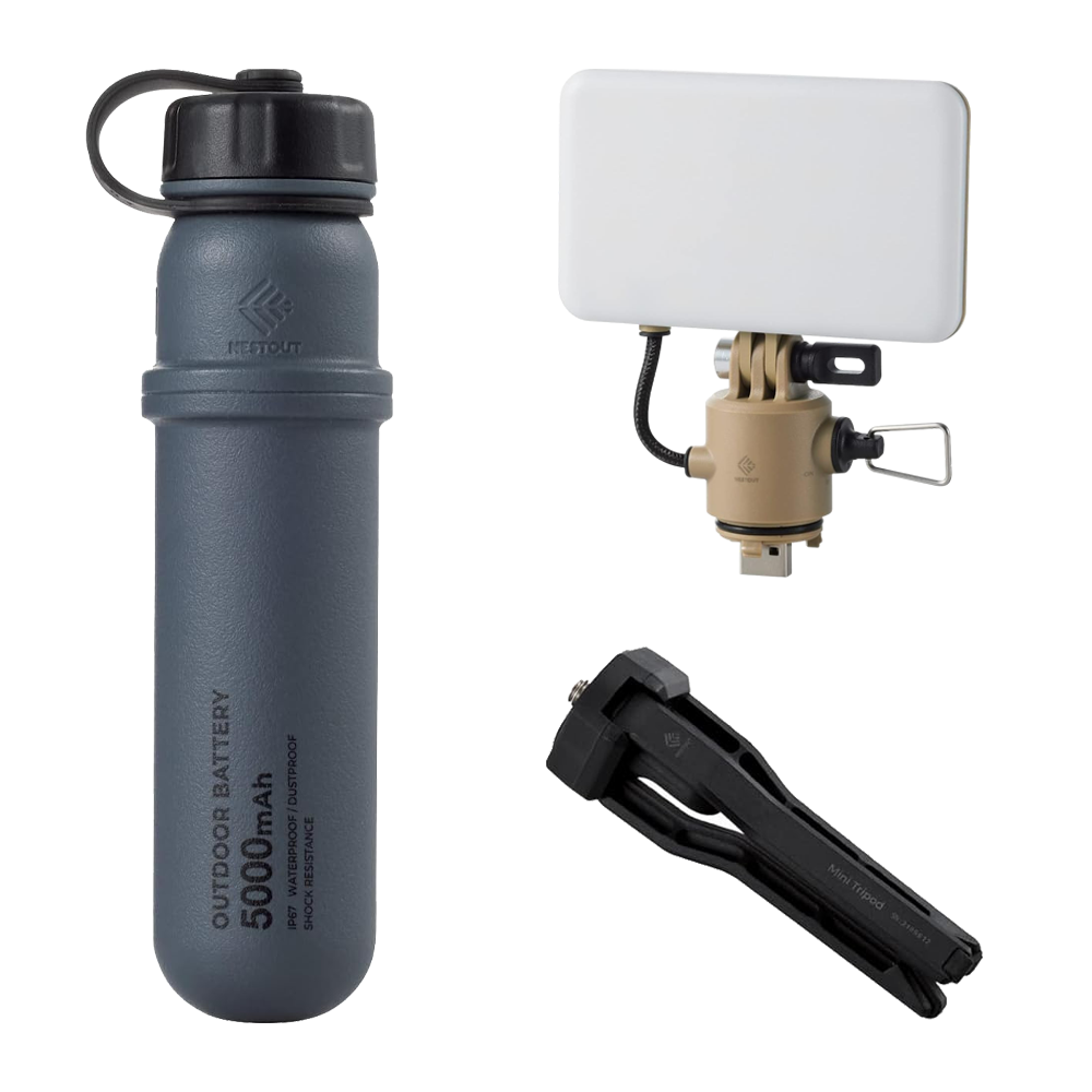 COMBO NESTOUT [ Sạc Dự Phòng 5000mAh + Đèn LED 12W ]