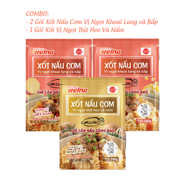 Combo 3 Gói Xốt Nấu Cơm Nisshin Seifun Welna