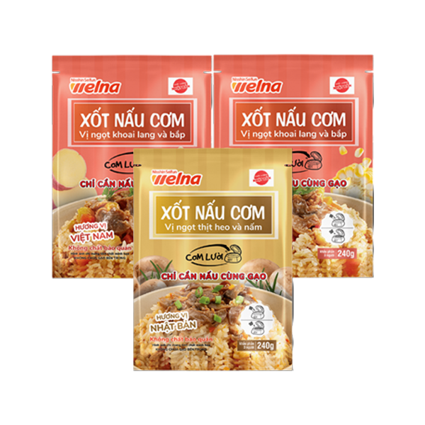 Combo 3 Gói Xốt Nấu Cơm Nisshin Seifun Welna