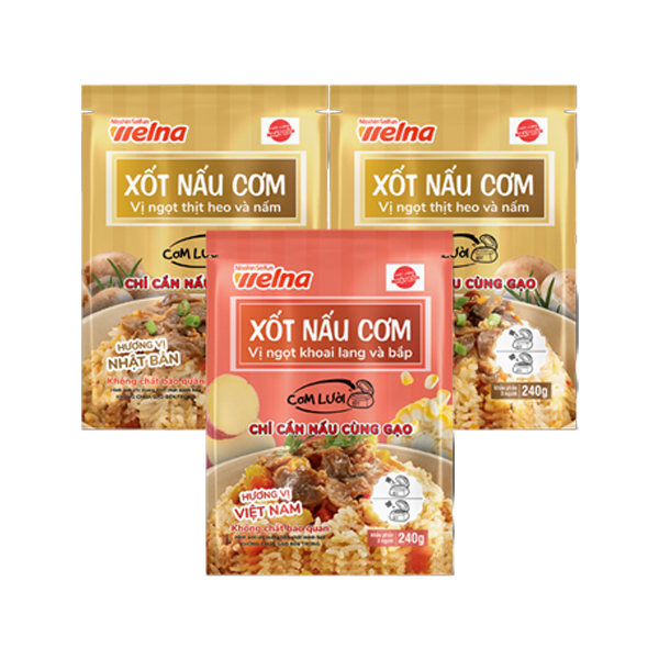 Combo 3 Gói Xốt Nấu Cơm Nisshin Seifun Welna