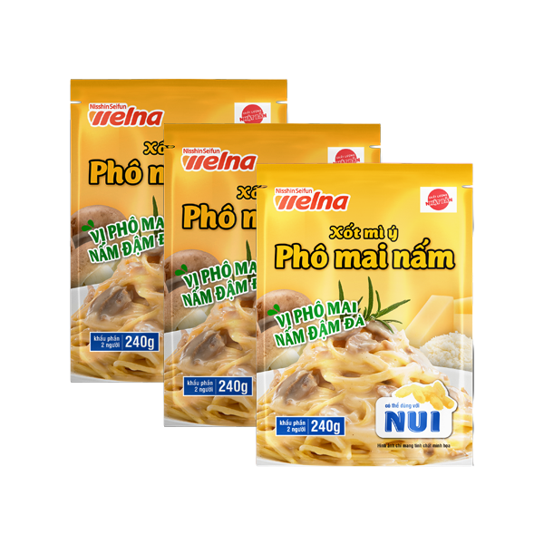 Combo 3 Gói Xốt Mỳ Ý Nisshin Seifun Welna