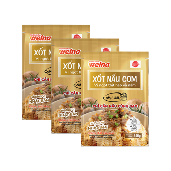 Combo 3 Gói Xốt Nấu Cơm Nisshin Seifun Welna