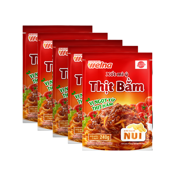 Combo 5 Gói Xốt Mỳ Ý Và Xốt Nấu Cơm Nisshin Nhiều Vị