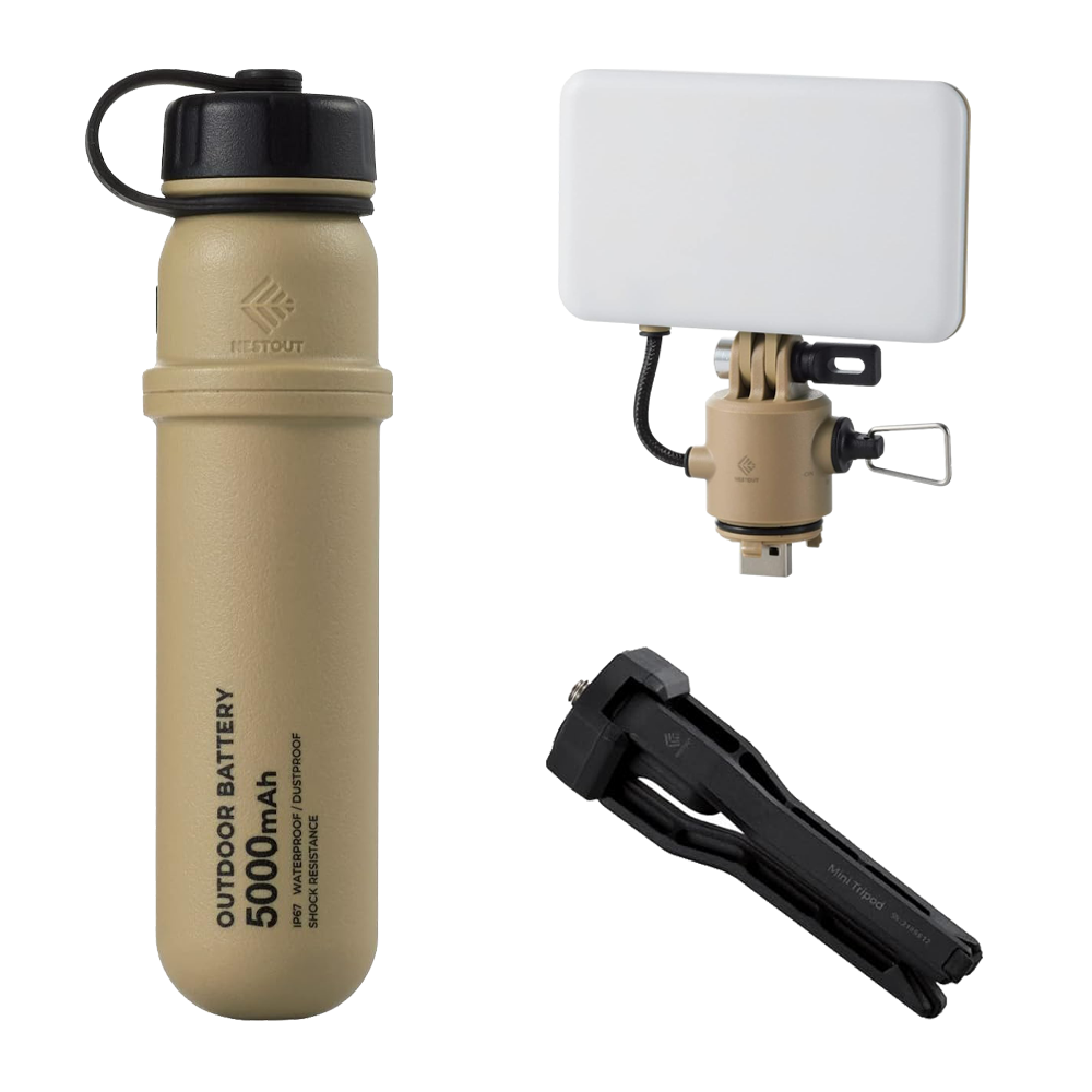 COMBO NESTOUT [ Sạc Dự Phòng 5000mAh + Đèn LED 12W ]