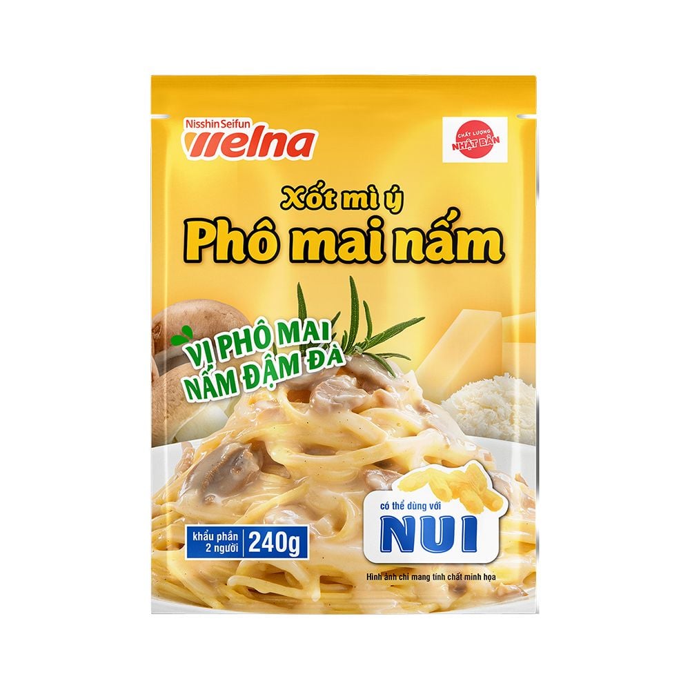 Xốt Mì Ý Phô Mai Nấm