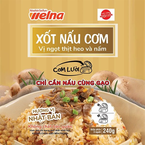 Xốt Nấu Cơm Vị Ngọt Thịt Heo Và Nấm