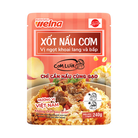  [Tặng 1 Hộp Thực Phẩm] Combo 8 Gói Xốt Nấu Cơm Hương Vị Việt Nam Nisshin Seifun Welna 