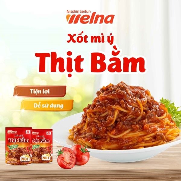 [Tặng 1 Gói] Combo 7 Gói Xốt Mỳ Ý Thịt Bằm Nisshin Seifun Welna