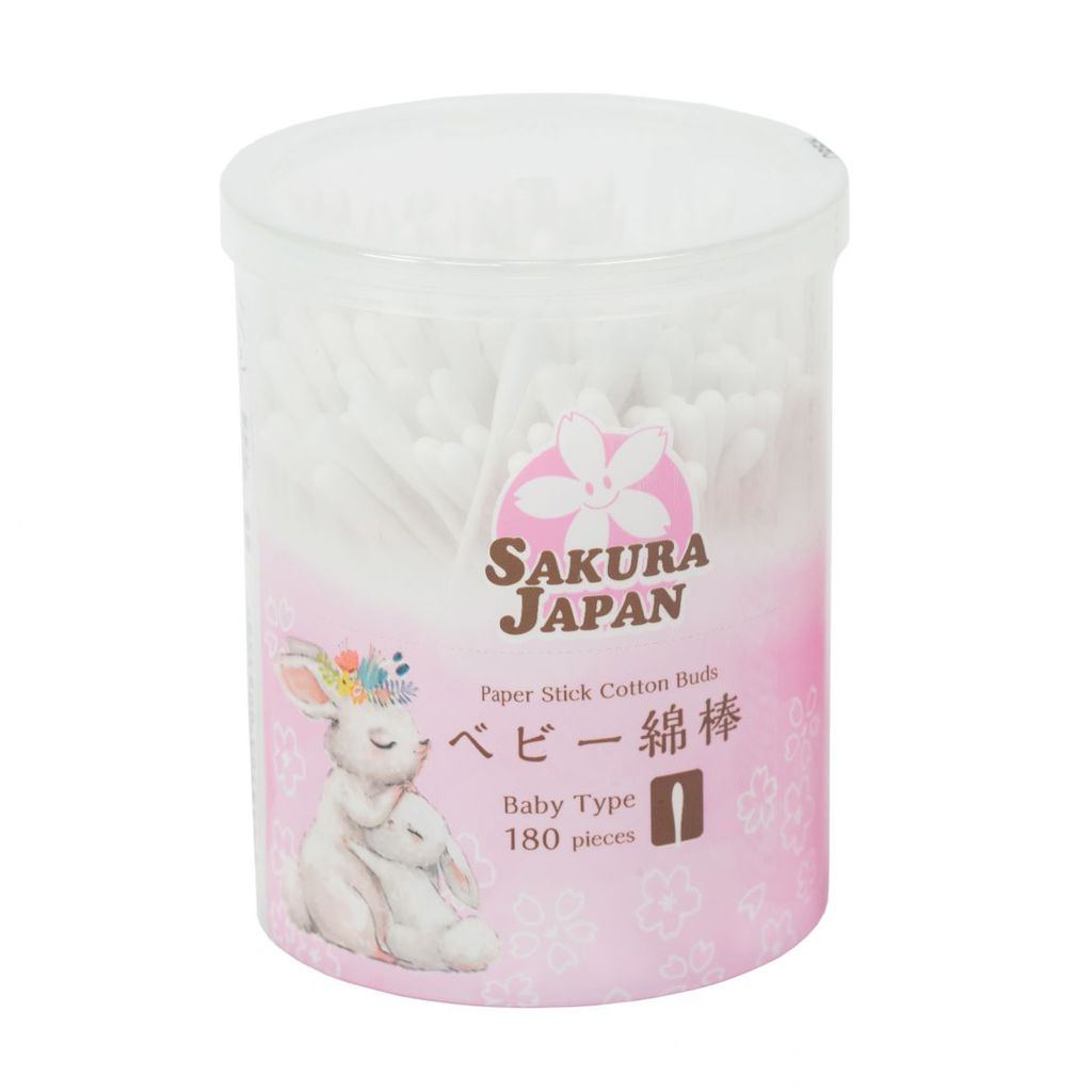 Tăm Bông Kháng Khuẩn Sanyo Sakura TB02 - Hộp 180 Chiếc