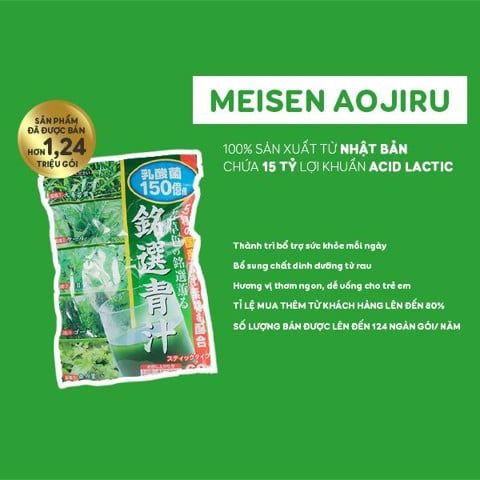 Thực phẩm bảo vệ sức khỏe: MEISEN AOJIRU ( ComBo 2 Hộp )