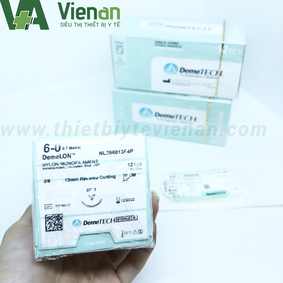 Chỉ phẫu thuật thẩm mỹ Demelon Demetech Số 6/0