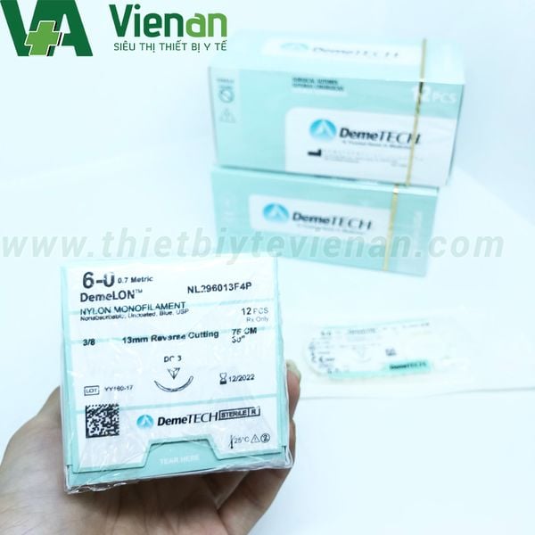 Chỉ phẫu thuật thẩm mỹ Demelon Demetech Số 6/0