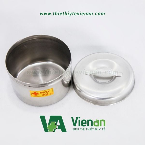 Hộp đựng bông cồn y tế inox