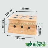 Hộp cứu ngải bằng gỗ 6 lỗ