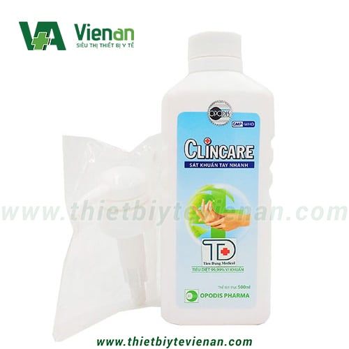 Nước rửa tay khô sát khuẩn nhanh Clincare 500ml