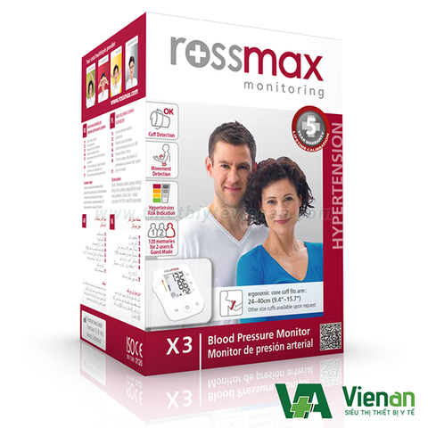 Máy đo huyết áp bắp tay điện tử Rossmax X3