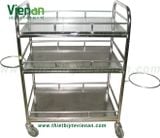 Xe tiêm 3 tầng Inox 304 - 71 x 45 x 85cm