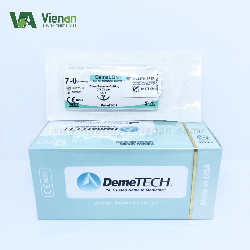 Chỉ phẫu thuật thẩm mỹ Demelon Demetech số 7/0