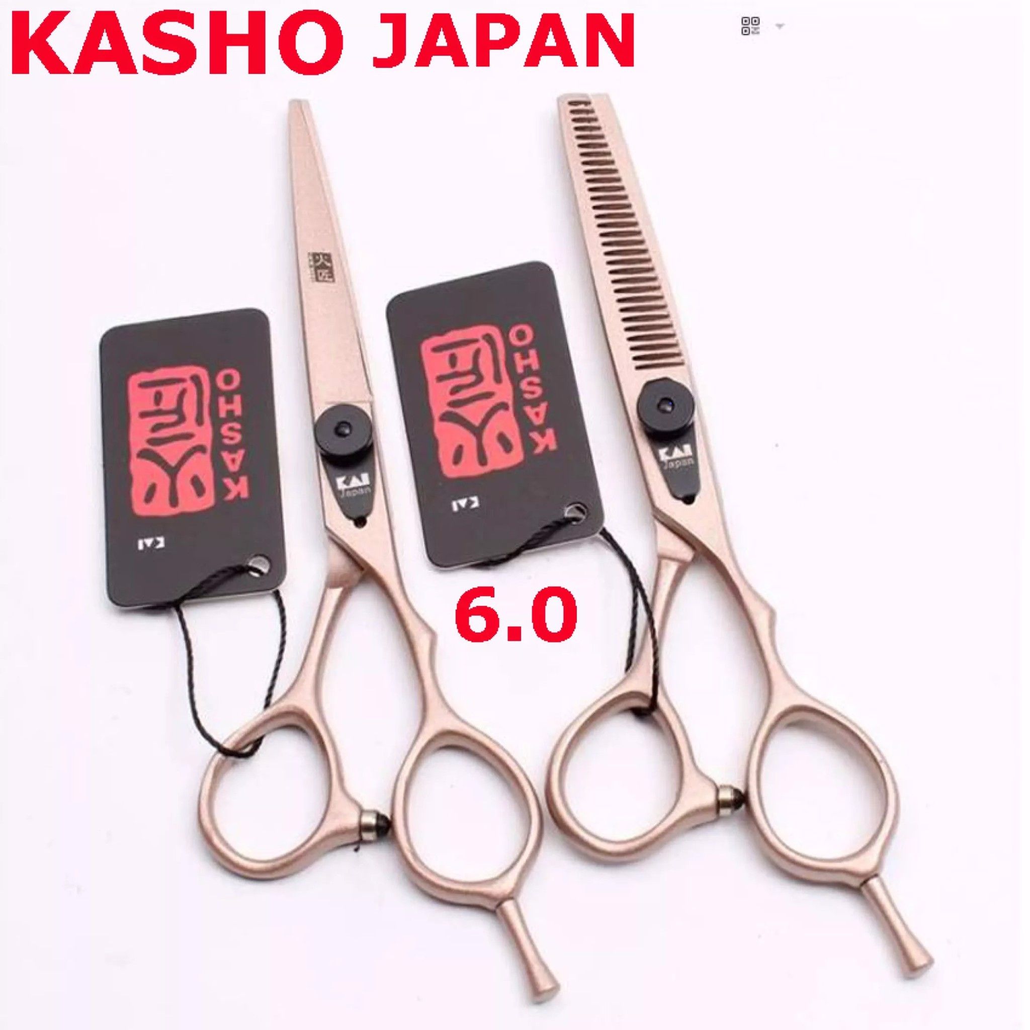 Bộ 2 Kéo Cắt Tóc KASHO 02 6INCH  Cao Cấp Cho Spa Chuyên Nghiệp