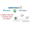 Combo Điều Hòa Multi S Daikin Cho Chung Cư 2 PHÒNG NGỦ-MKC70RVMV/2xCTKC35RVMV