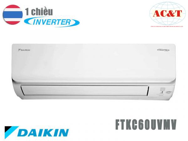 Điều Hòa Treo Tường Daikin Inverter 1 Chiều 20.500 BTU (FTKC60UVMV/RKC60UVMV)