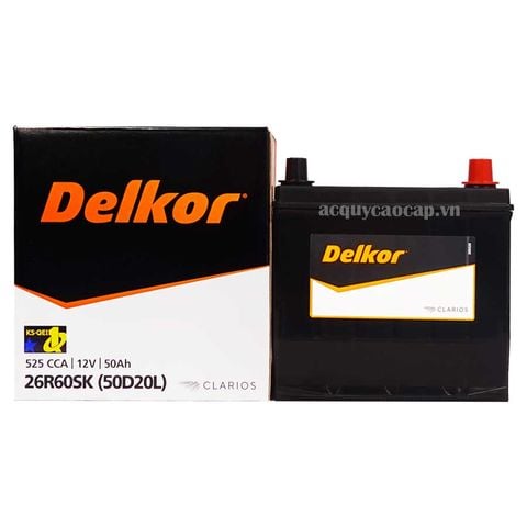 Ắc quy Delkor 50D20L (26R-60SK) 12V 50AH