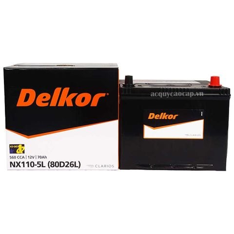 Ắc quy Delkor 80D26L (NX110-5L) 12V 70AH