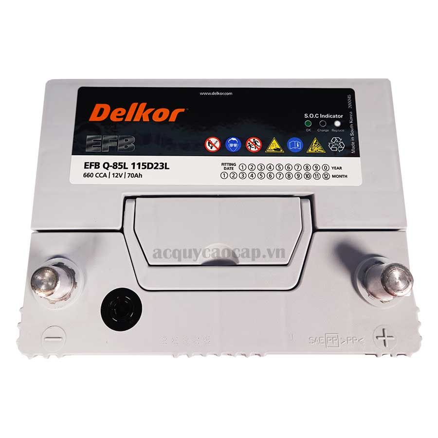 Ắc quy Delkor EFB Q-85/115D23L 12V 70AH - Chất Lượng Cao Cấp, Bền Bỉ