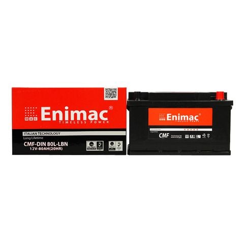 Ắc quy Enimac DIN80L-LBN (DIN LB4) 12V 80AH