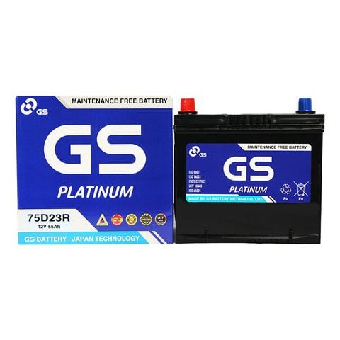 Ắc quy GS 75D23R 12V 65AH