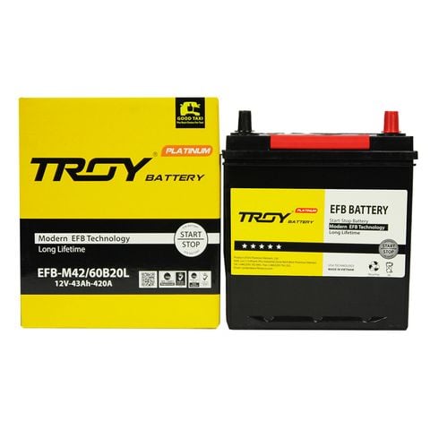 Ắc quy Troy EFB M42/60B20L 12V 43AH