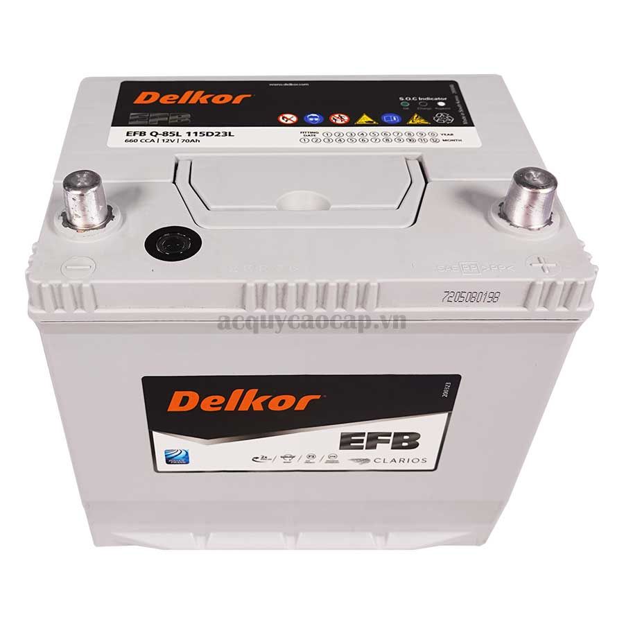 Ắc quy Delkor EFB Q-85/115D23L 12V 70AH - Chất Lượng Cao Cấp, Bền Bỉ