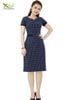 Đầm Suông Caro Xanh Navy Tôn Da Sáng Tạo Dáng Gọn DL299