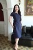 Đầm Suông Caro Xanh Navy Tôn Da Sáng Tạo Dáng Gọn DL299