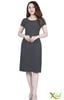 Đầm Suông xám ghi phối nút sang trọng gọn dáng DL508