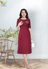 Đầm Đỏ Đô Caro Tay Lỡ Dạ Bixigen DL639
