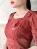 ĐẦM SUÔNG ĐỎ GẠCH HOA CỔ CÁNH CHIM TAY LỠ DL688