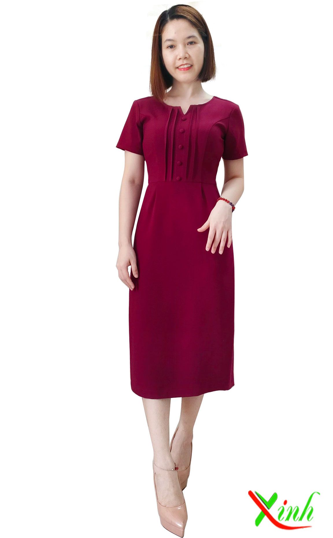 Đầm suông trung niên U50 hoa sang trọng DV025  Shop Trung Niên Sài Gòn