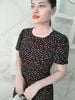 Đầm suông A tay cánh tiên đen hoa nhí nhiều màu DL773