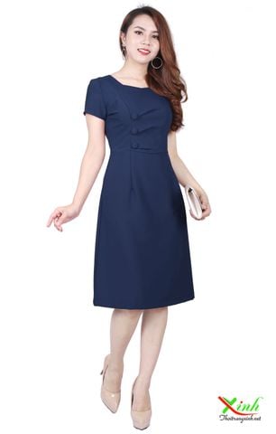  Đầm Suông phối cúc thanh lịch  DL794 