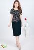 Đầm peplum phối thân áo Lụa Korea 2 da mềm mát DL803 ĐEN