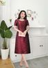 Đầm Đỏ Gấm Hoàng Gia Thượng hạng kèm lót lụa DL823