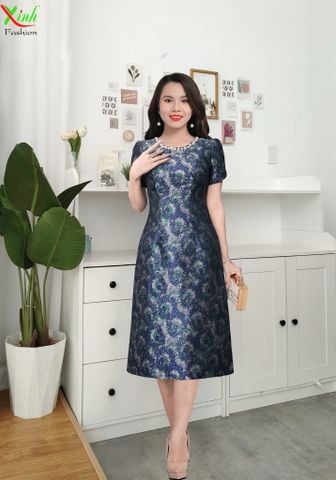  Đầm Gấm Hoàng Gia Thượng hạng kèm lót lụa DL824 