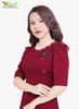 Đầm Cotton Cát Âu Cao Cấp Đỏ Đô DL847