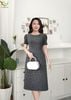 Đầm Suông Caro Nhuyễn Xám Đen Trẻ Trung DL947