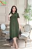 Đầm Xanh rêu Sơ Mi Dáng Suông Trẻ Trung DL546